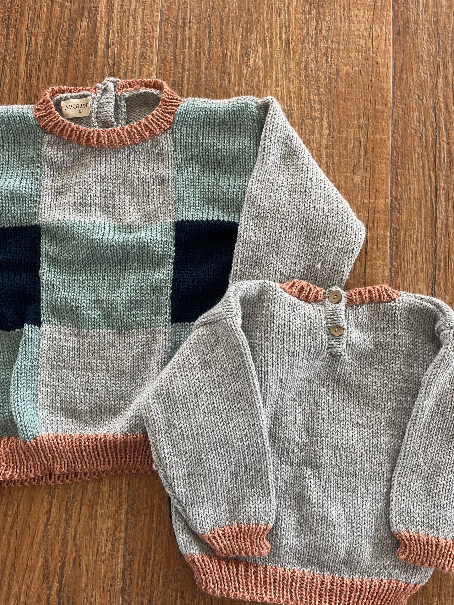 Sweater cuadros azul,verde