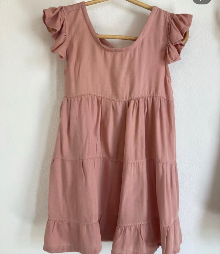 Vestido creta rosa