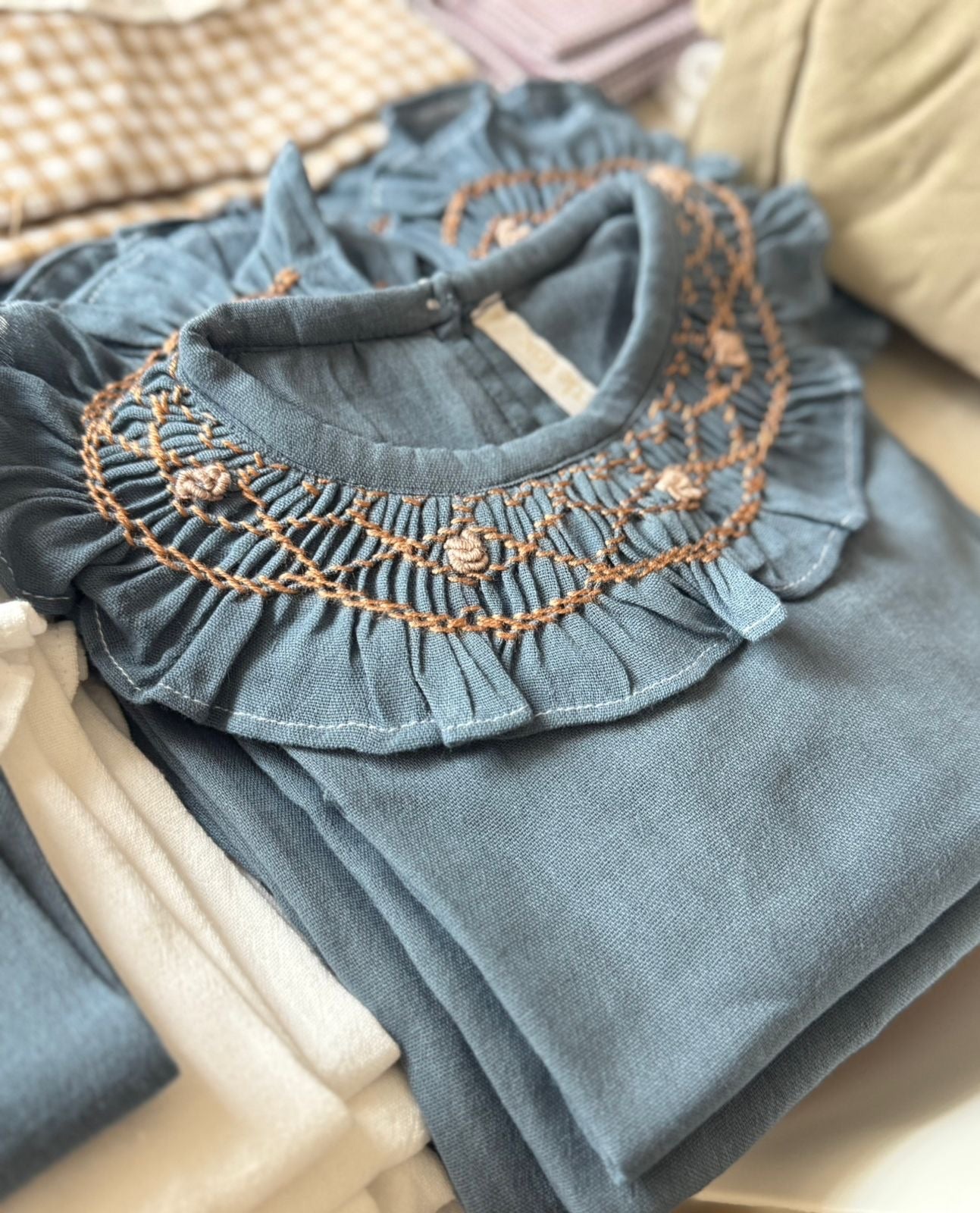 Camisa lali manga larga azul