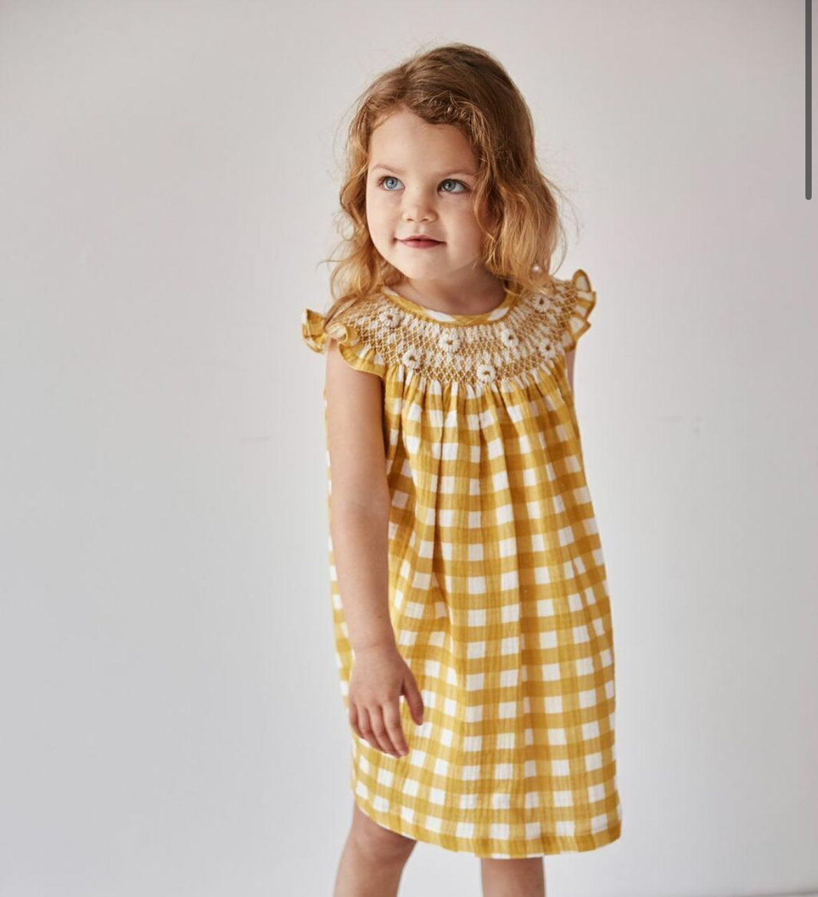 Vestido Vichy ocre  ps