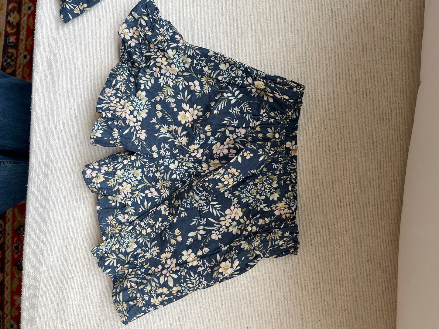Short frunce azul